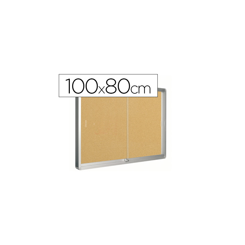Vitrina de anuncios q-connect marco de aluminio 800 x 1000mm