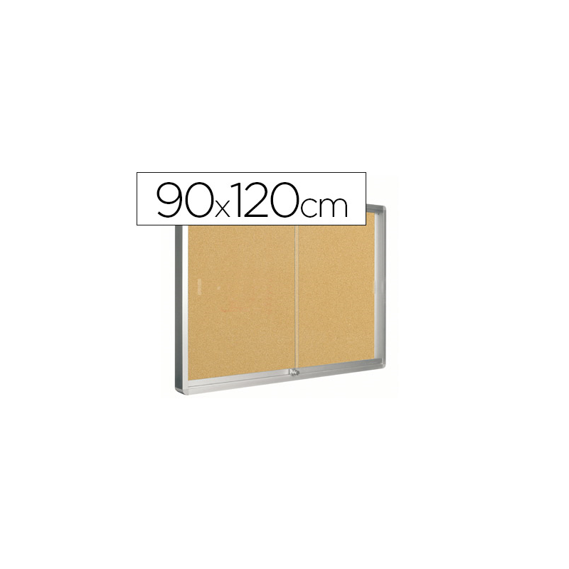 Vitrina de anuncios q-connect marco de aluminio 900 x 1200 mm