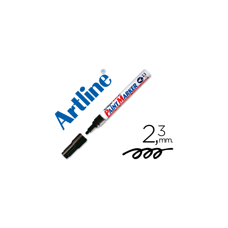 Rotulador artline marcador permanente ek-400 xf negro -punta redonda 2.3 mm -metal caucho y plastico