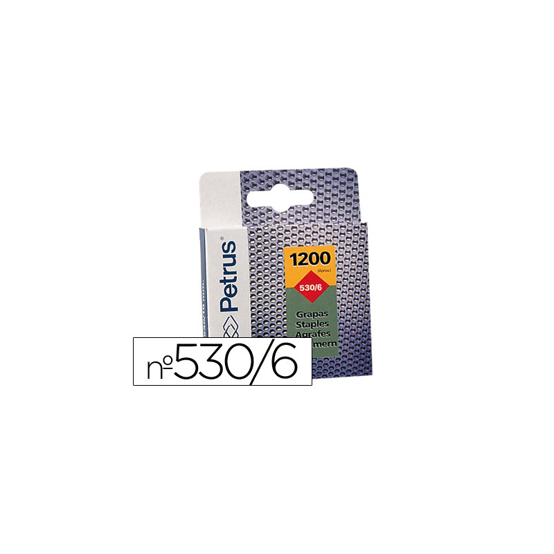 Grapas petrus nº 530/6 caja de 1200 unidades