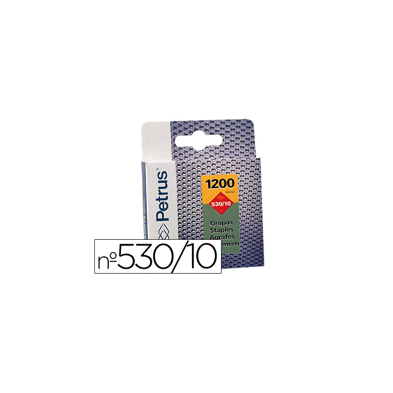 Grapas petrus nº 530/10 caja de 1200 unidades