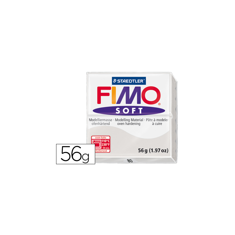 Pasta staedtler fimo soft 57 gr color gris