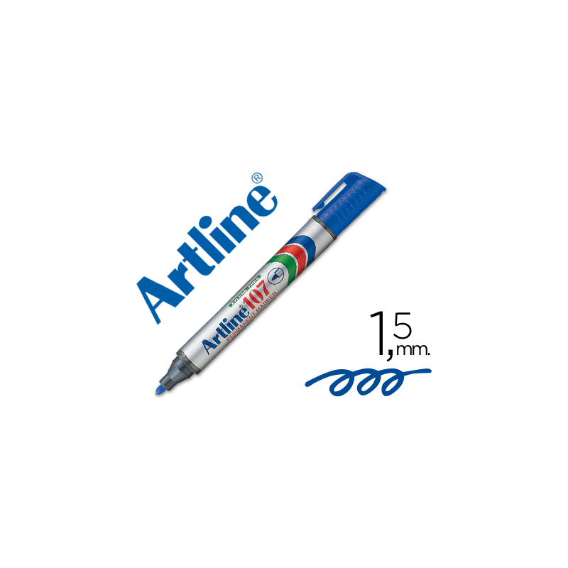 Rotulador artline marcador permanente 107 azul punta redonda