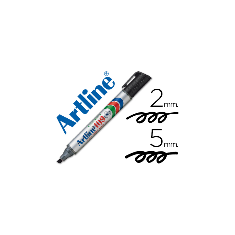 Rotulador artline marcador permanente 109 negro punta biselada