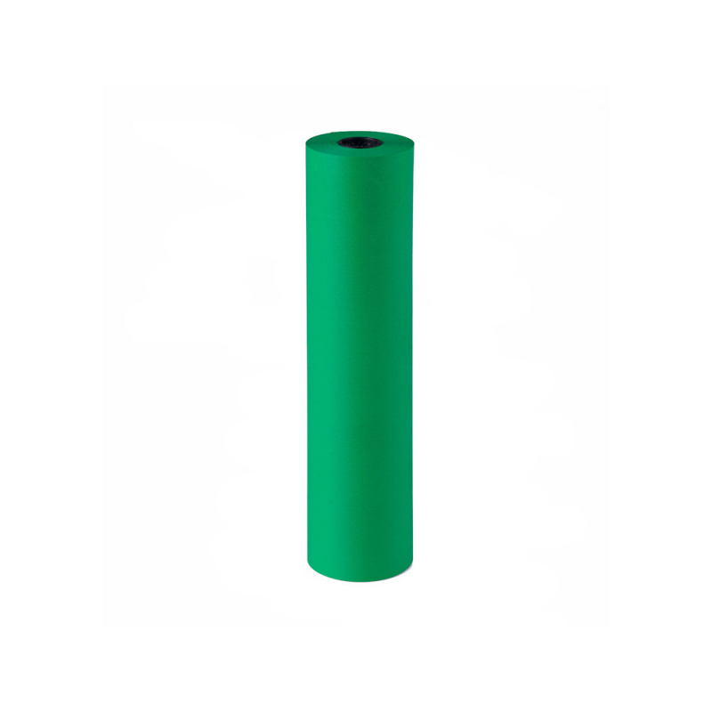 Papel de regalo kraft liderpapel bobina ancho 62 cm peso 7 kg gramaje 60 gr verde