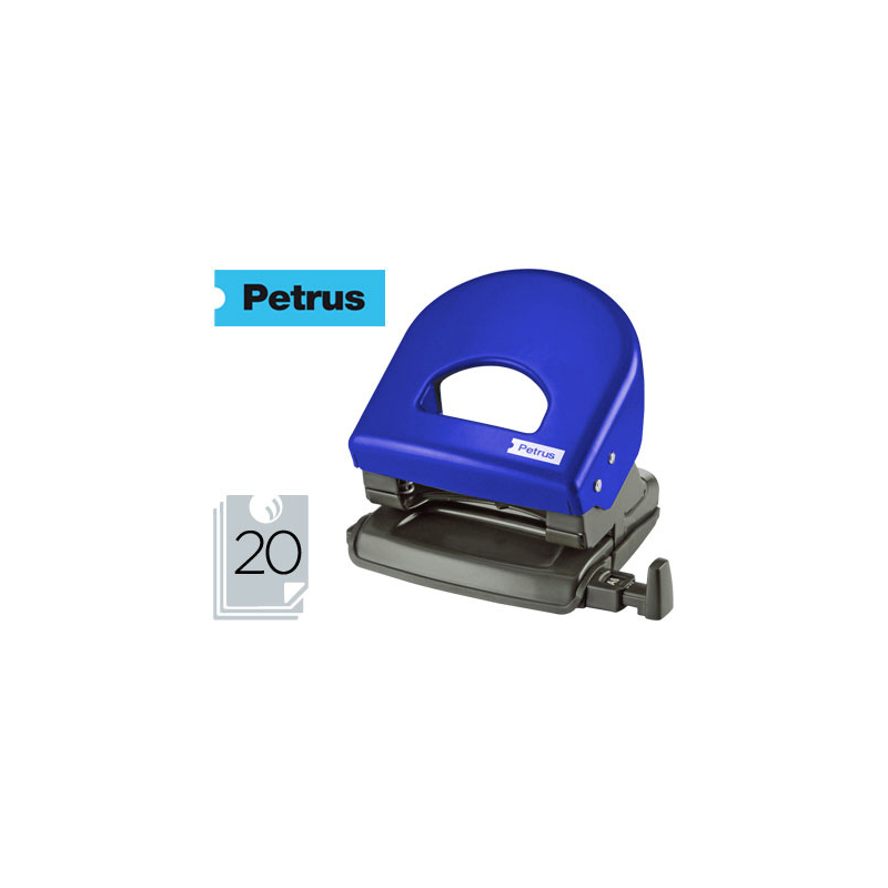 Taladrador petrus 62 color azul capacidad 20 hojas