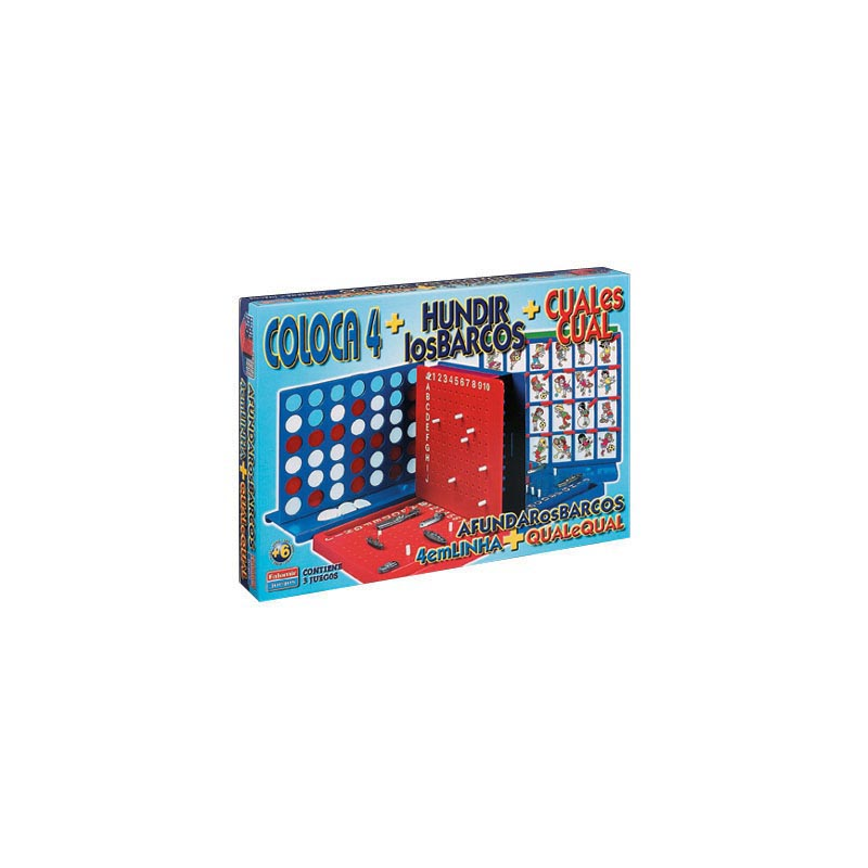 Juegos de mesa falomir cuatro en linea + cual es cual + hundir los barcos