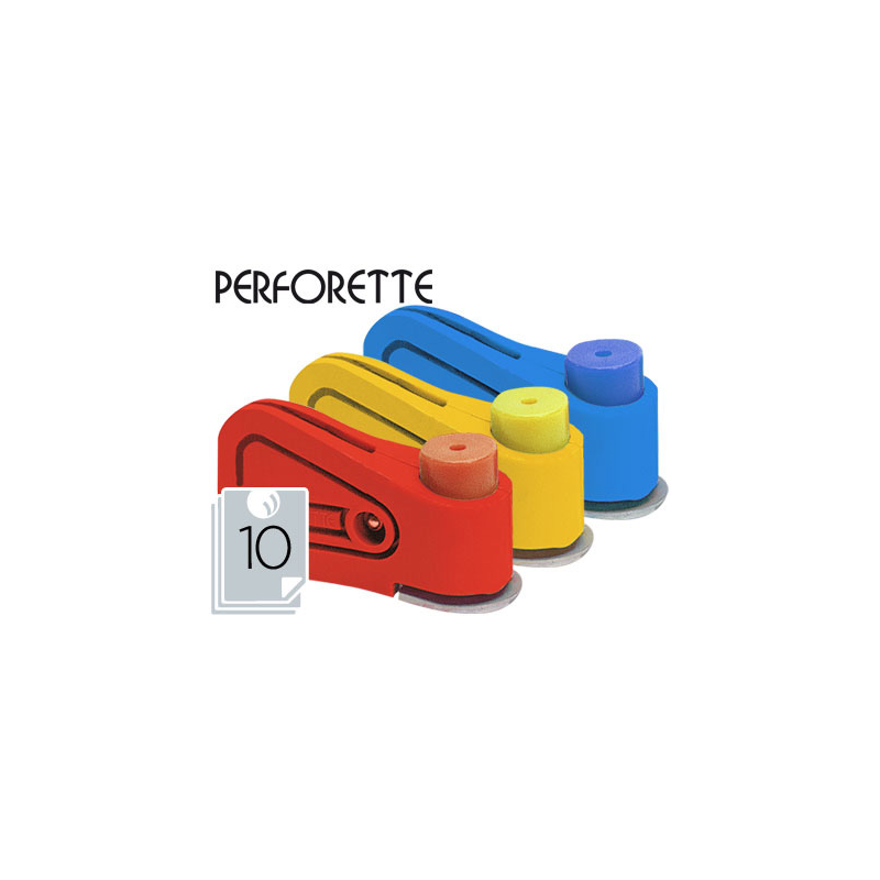 Taladrador perforette 1 taladro capacidad 10 hojas unidad