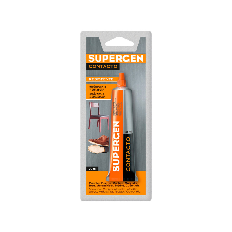 Pegamento supergen contacto 20 ml unidad