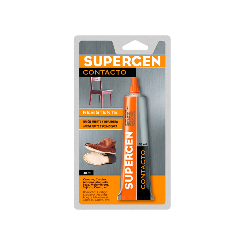 Pegamento supergen contacto 40 ml unidad