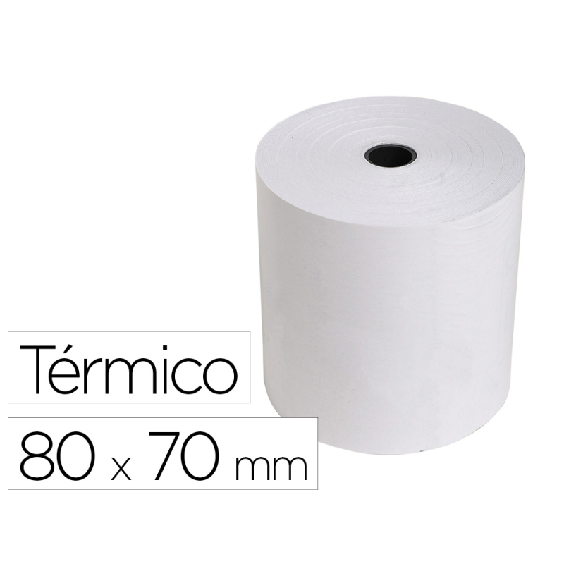 Rollo sumadora exacompta termico 80 mm x 70 mm 55 g/m2 sin bisfenol a