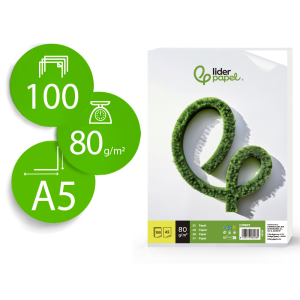 Papel liderpapel a5 80g/m2...