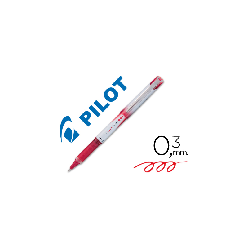 Rotulador pilot roller v-ball grip rojo 0.5 mm