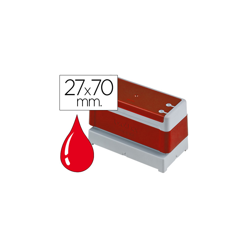 Sello automatico brother 27 mm x 70 mm rojo