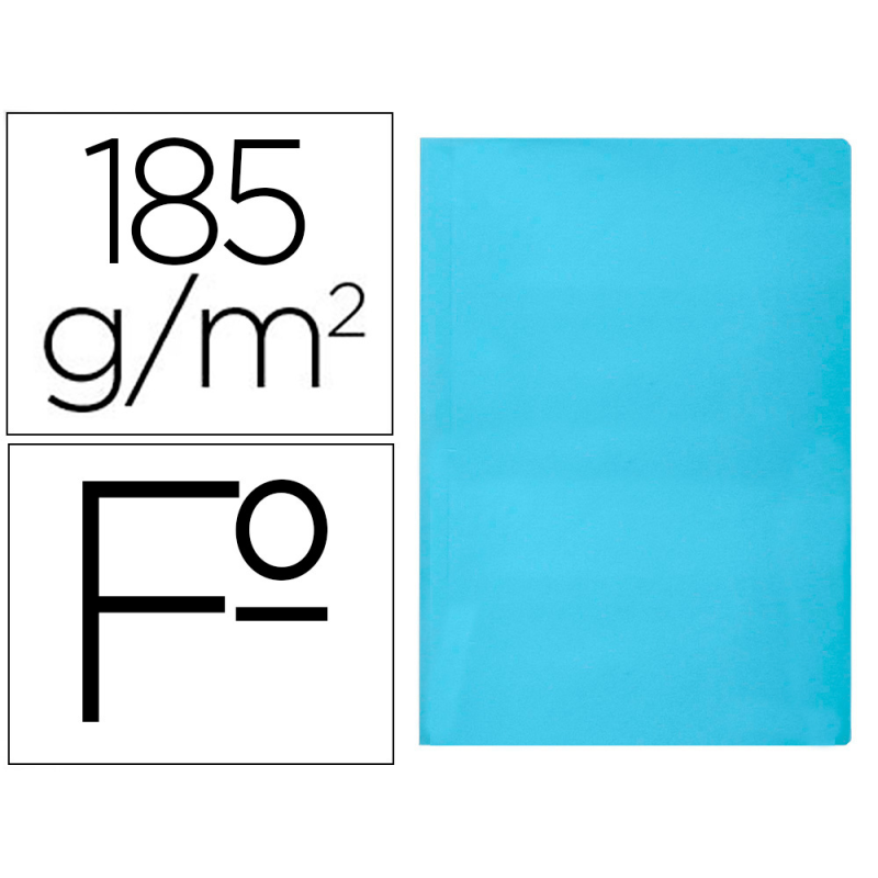Subcarpeta liderpapel folio celeste intenso 180g/m2
