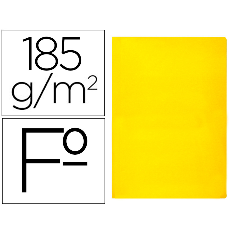 Subcarpeta liderpapel folio amarillo intenso 180g/m2