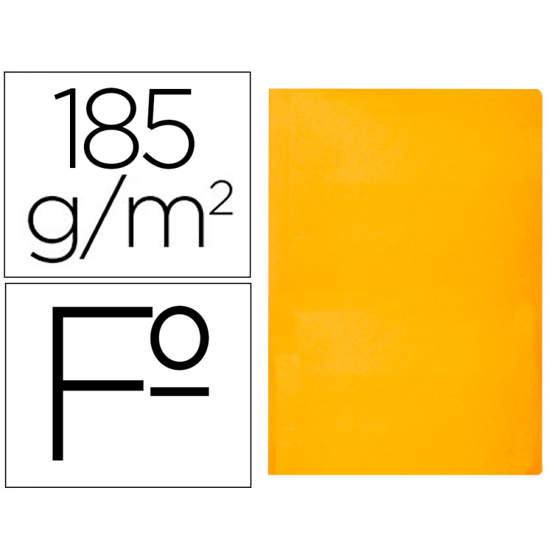 Subcarpeta liderpapel folio naranja intenso 180g/m2