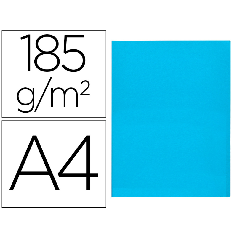 Subcarpeta liderpapel din a4 celeste intenso 180g/m2