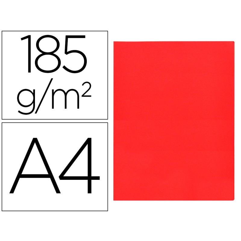 Subcarpeta liderpapel din a4 rojo intenso 180g/m2