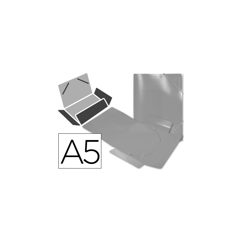 Carpeta liderpapel gomas tres solapas polipropileno din a5 color incoloro