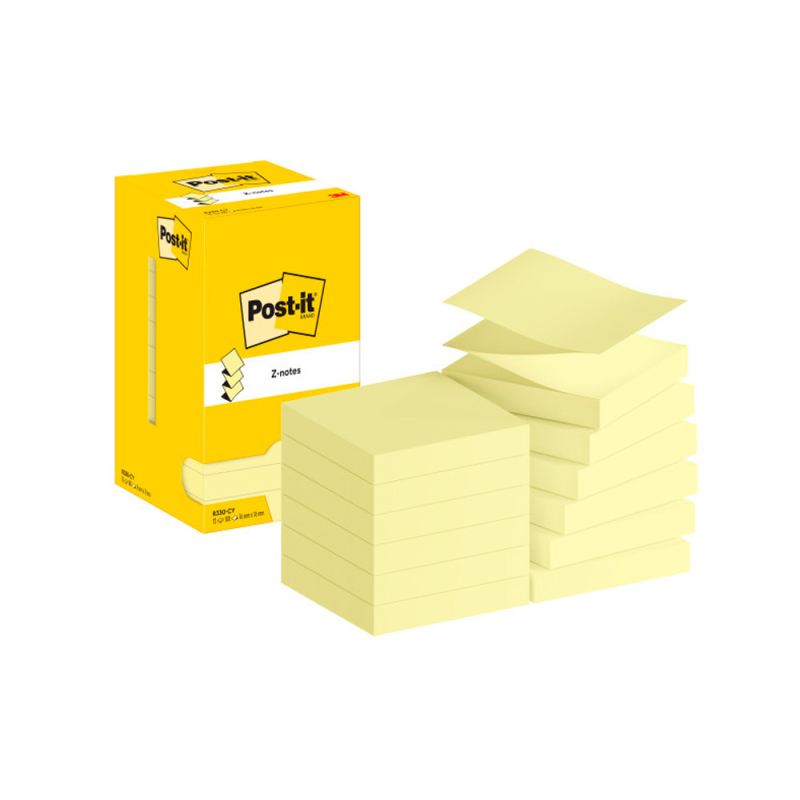 Bloc de notas adhesivas quita y pon post-it 76x76 mm z-notes