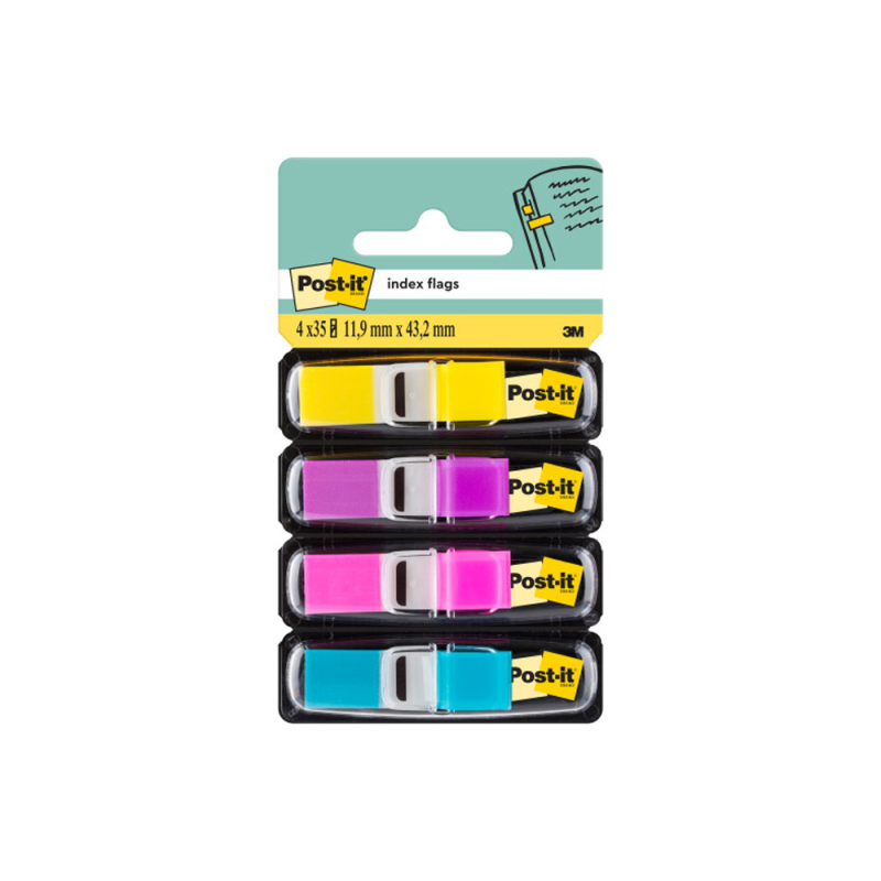 Banderitas separadoras 683-4ab dispensador 4 colores brillantes