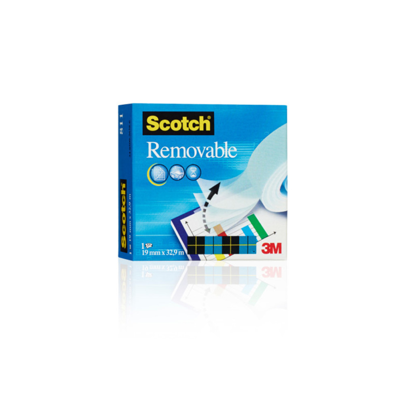 Cinta adhesiva scotch magic invisible removible 33 mt x 19 mm