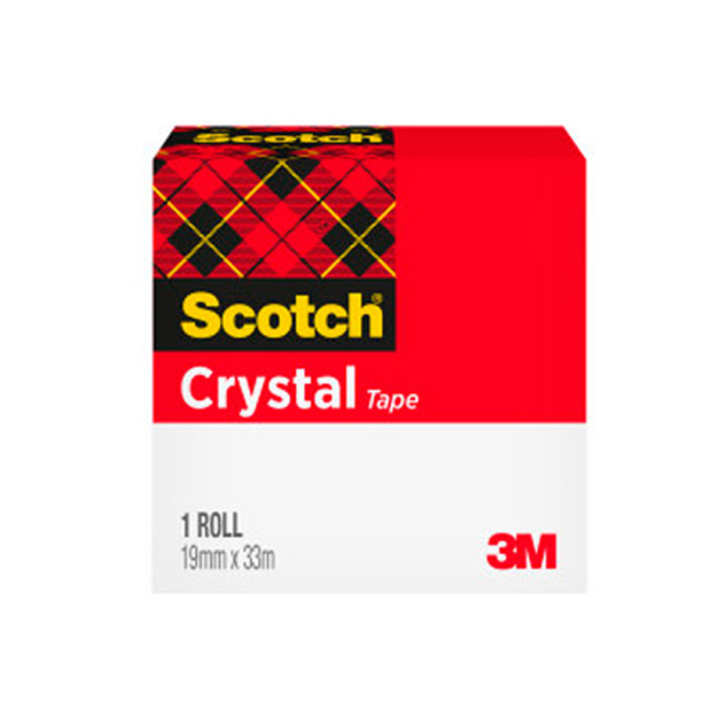 Cinta adhesiva scotch supertransparente 33 mt x 19 mm 600/1933ci