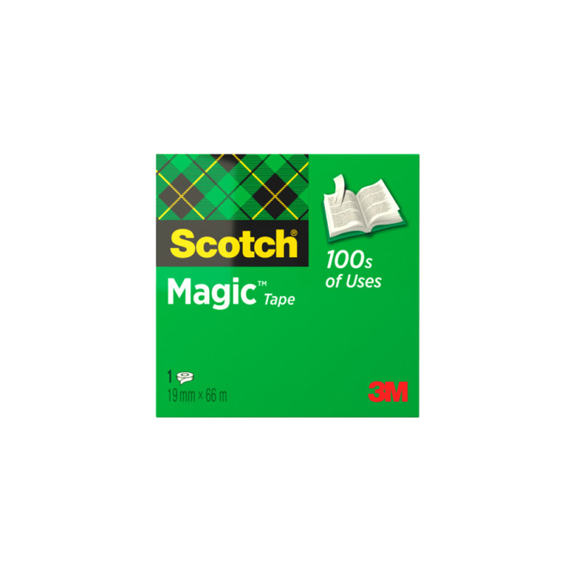 Cinta adhesiva scotch magic invisible 66 mt x 19 mm