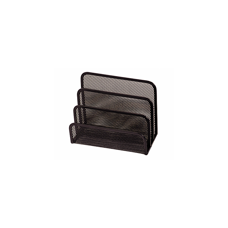 Soporte para cartas q-connect metalico rejilla negro 170x135x83mm