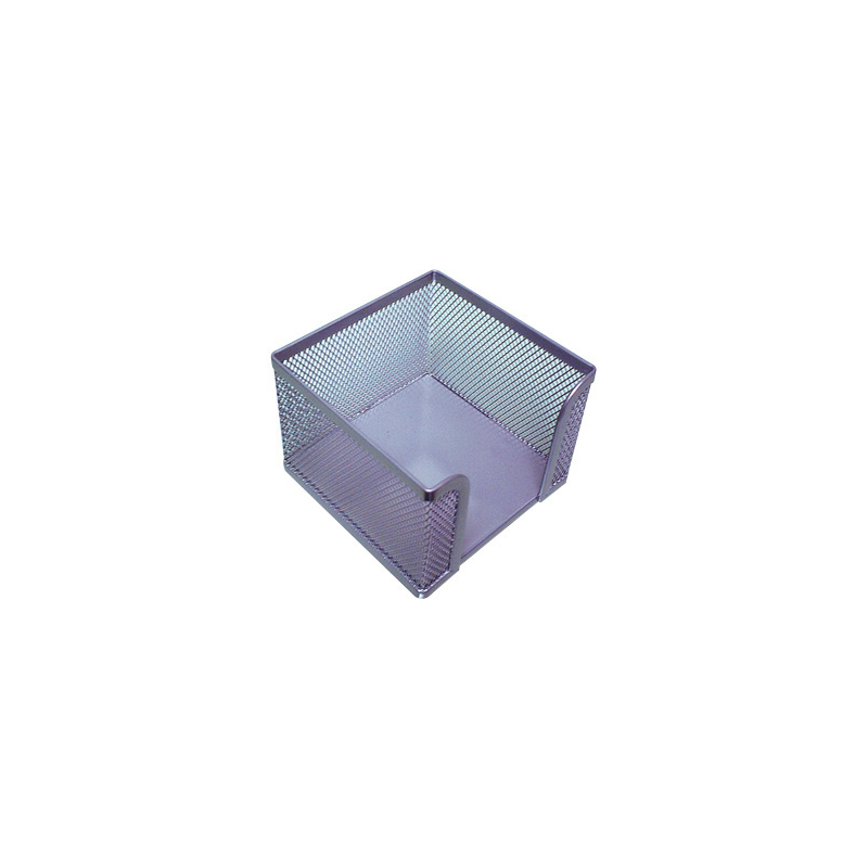 Soporte taco de papel q-connect metalico rejilla plata 95x95x80 mm