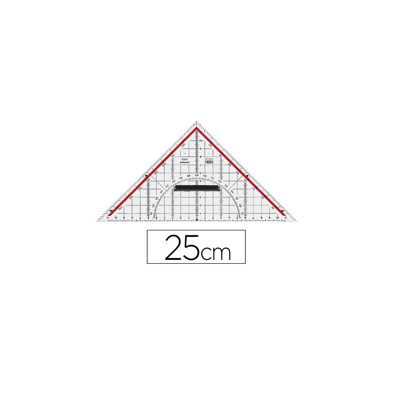 Escuadra m+r geometria 25 cm plastico cristal