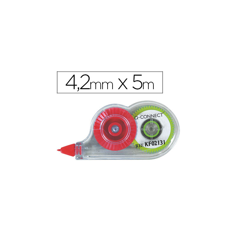 Corrector q-connect cinta mini blanco 4,2 mm x 5 mt en blister