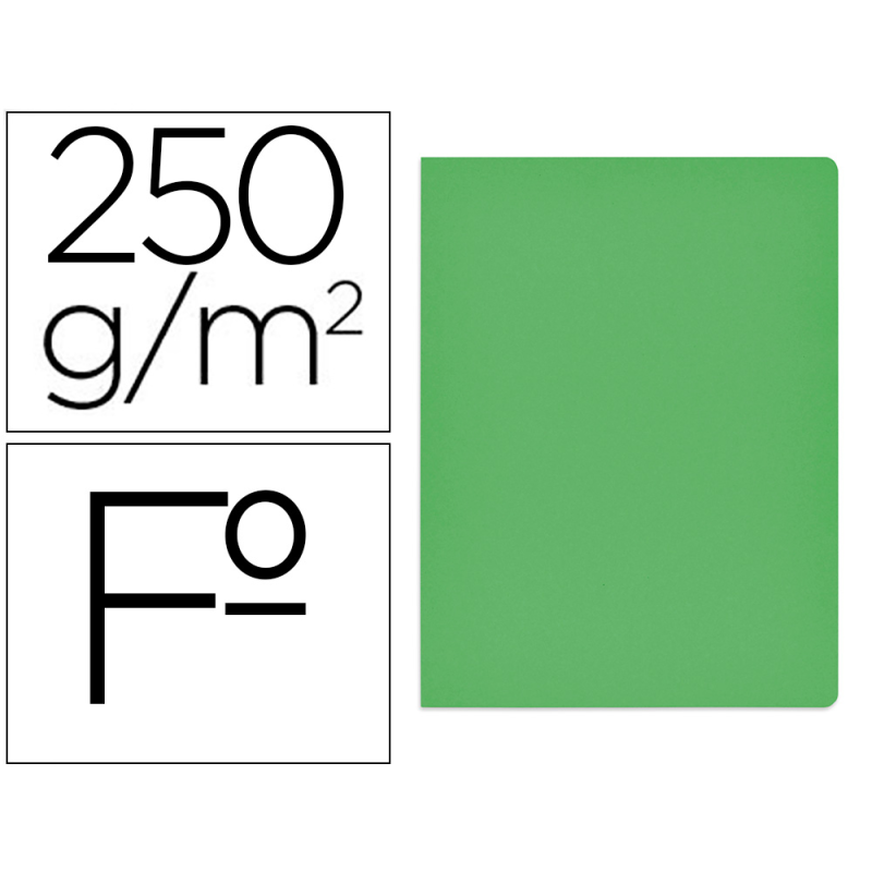 Subcarpeta cartulina gio simple intenso folio verde 230g/m2