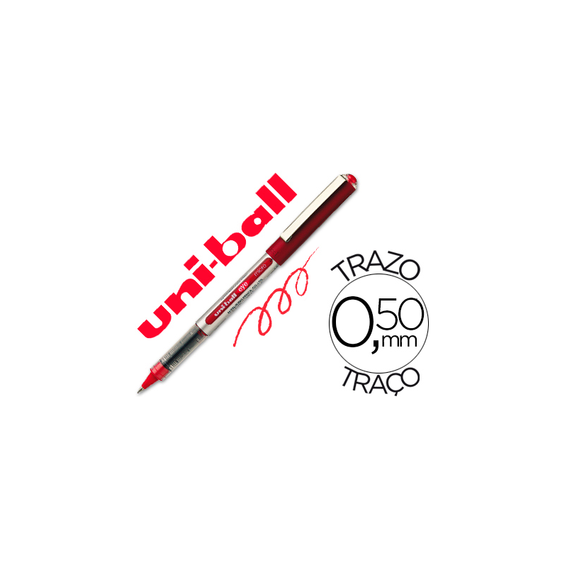 Rotulador uni-ball roller ub-150e micro eye rojo 0,5 mm unidad