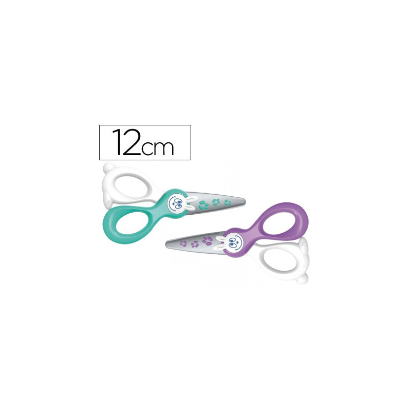 Tijera escolar maped kidi-cut 12 cm especial para infantil corta solo papel