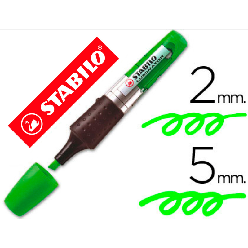 Rotulador stabilo boss luminator verde tinta liquida