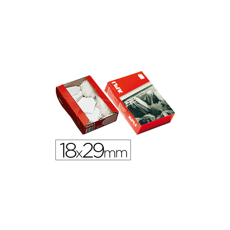 Etiquetas colgantes apli 389 18x29 mm caja de 1000 unidades