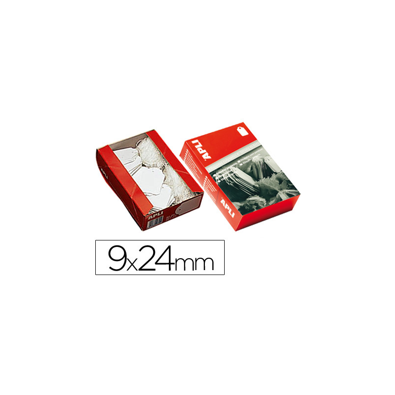 Etiquetas colgantes apli 384 9x24 mm caja de 1000 unidades