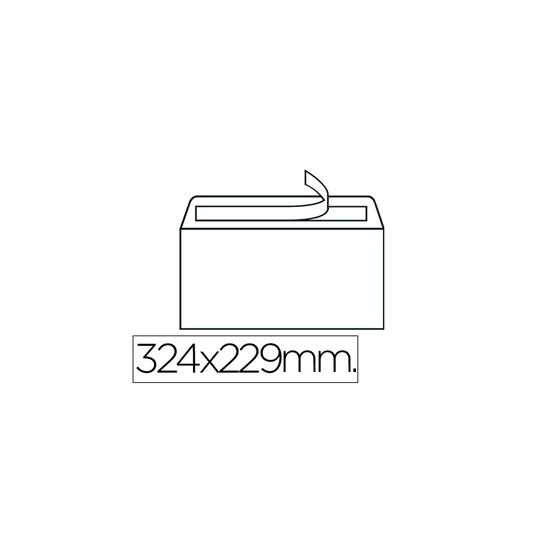Sobre liderpapel n.14 blanco din c4 229x324 mm tira de silicona caja de 250 unidades