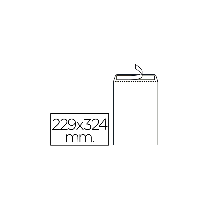 Sobre liderpapel bolsa n.8 blanco din 229x324 mm tira de silicona caja de 250 unidades