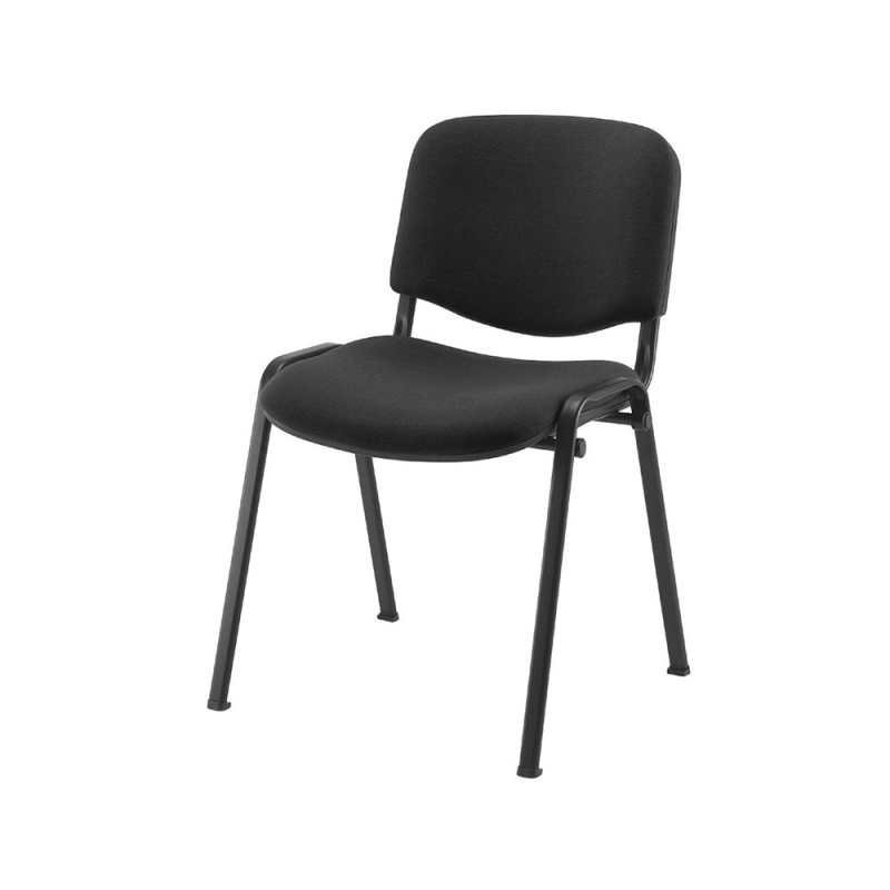 Silla confidente q-connect apilable tapizada sin ruedas 910mm alto 460mm largo 440mm profundidad negro