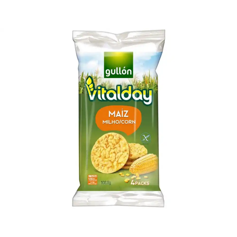 Tortitas de maiz gullon vitalday 108 gr paquete de 4 unidades de 27,5 gr