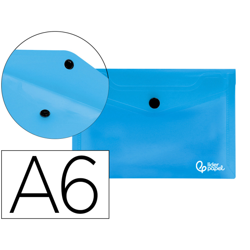 Carpeta liderpapel dossier broche 44232 polipropileno din a6 azul translucido