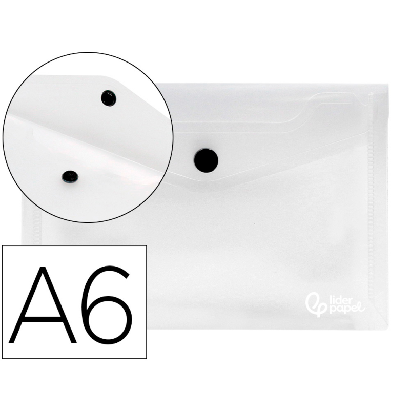 Carpeta liderpapel dossier broche 44234 polipropileno din a6 transparente translucido