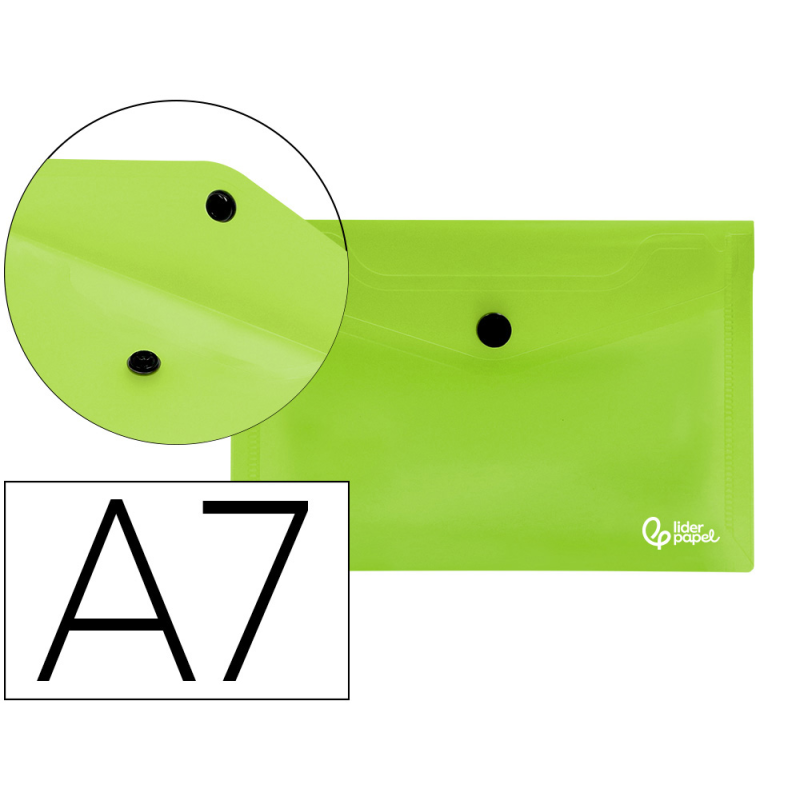Carpeta liderpapel dossier broche 44223 polipropileno din a7 verde translucido