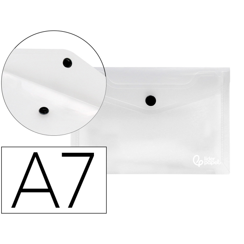 Carpeta liderpapel dossier broche 44224 polipropileno din a7 color transparente