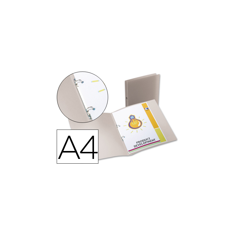 Carpeta liderpapel 2 anillas redondas mini 15 mm 49074 polipropileno din a4 transparente