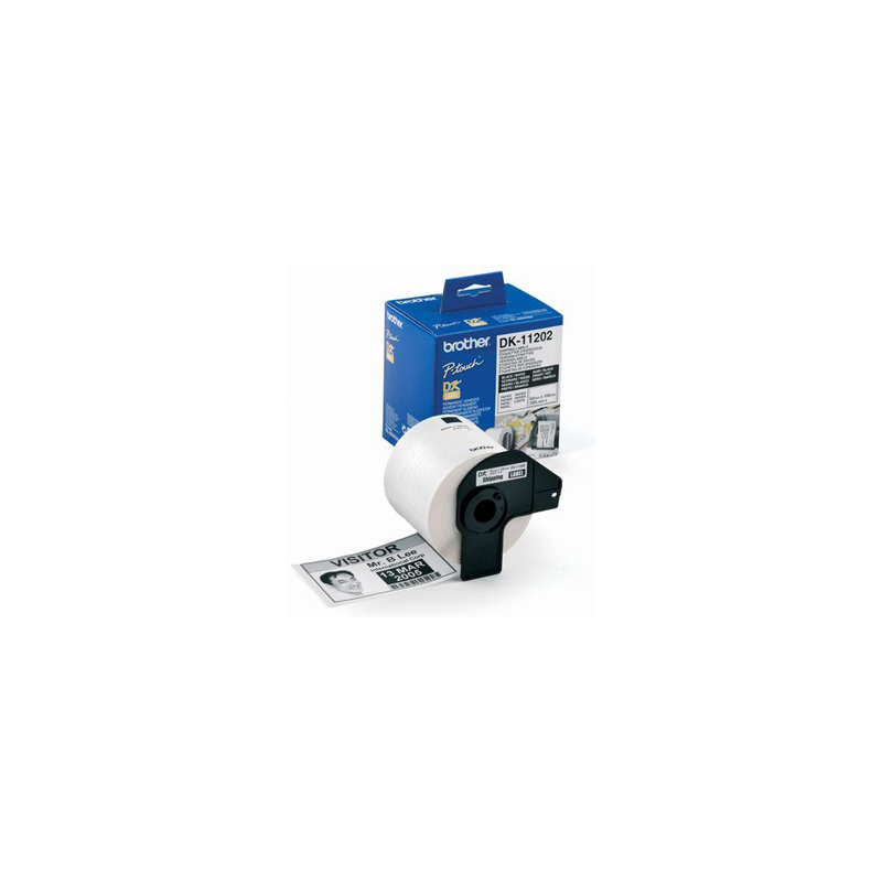 Etiqueta adhesiva brother dk11202 -tamaño 62x100 mm para impresoras de etiquetas ql -300 etiquetas-