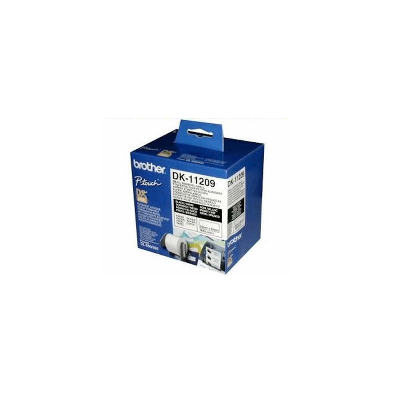 Etiqueta adhesiva brother dk11209 -tamaño 62x29 mm para impresoras de etiquetas solo 1050/n/1060n -800 etiq.-